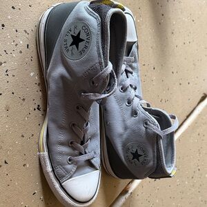 Converse Gray and White High-Top Sneakers